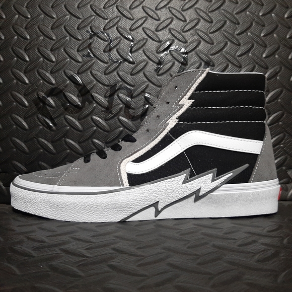 Vans Sk8 Hi Bolt Pewter Grey Black Lightning VN0A5JIVPBQ - Picture 3 of 10